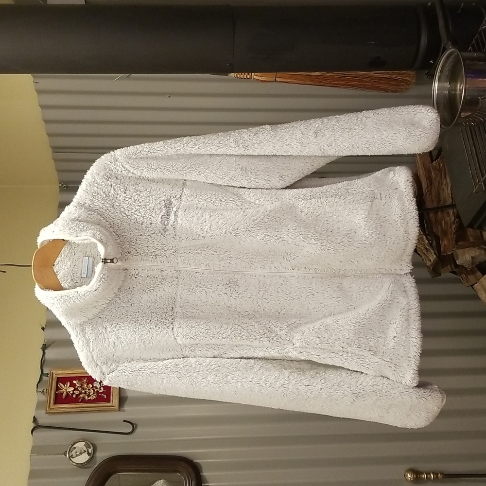 Columbia XL women's plush fleece jacket full zip 2 pockets polyester Like new